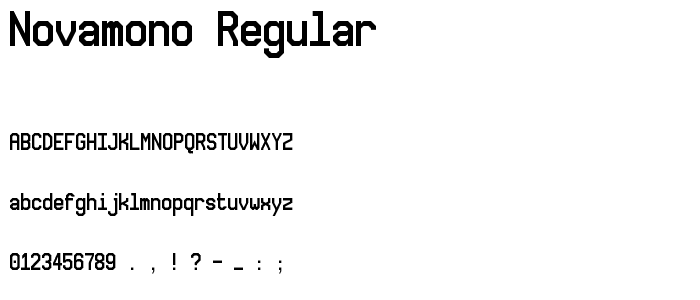 NovaMono Regular font